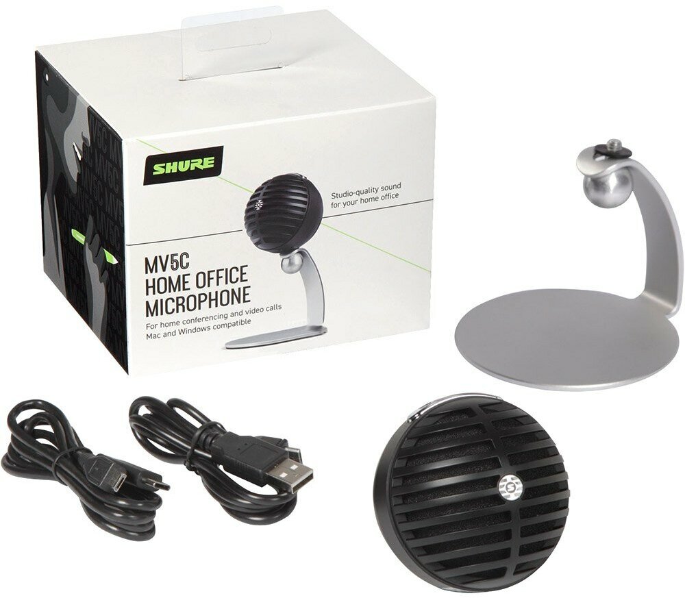 Микрофон универсальный Shure MV5C-USB кондесаторный USB, черный - фото №7
