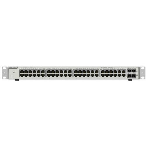 коммутатор ruijie reyee 48 port 10g l2 managed switch 48 gigabit rj45 ports 4 10g sfp slots 19ch rack mountable steel case static routing Reyee 48-Port 10G L2 Managed POE Switch, 48 Gigabit RJ45 POE/POE+ Ports,4 *10G SFP+ Slots, 370W PoE Power budget,19-inch Rack-mountable Steel Case