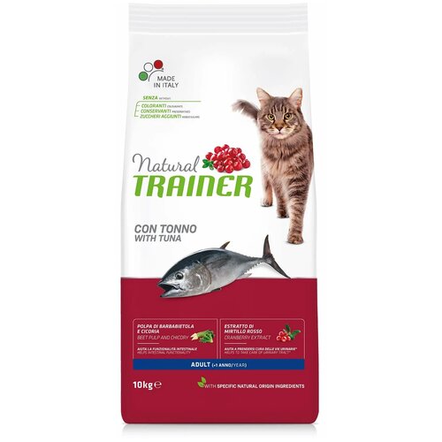 Сухой корм для кошек TRAINER с тунцом 10 кг trainer сухой корм для кастрированных кошек trainer natural с лососем 1 5 кг