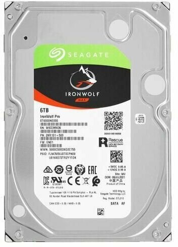 Жесткий диск SEAGATE Ironwolf Pro , 6Тб, HDD, SATA III, 3.5" - фото №7
