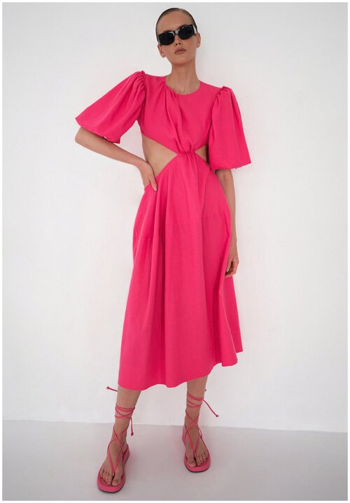 Платье TOPTOP STUDIO, повседневное, макси, размер L, розовый