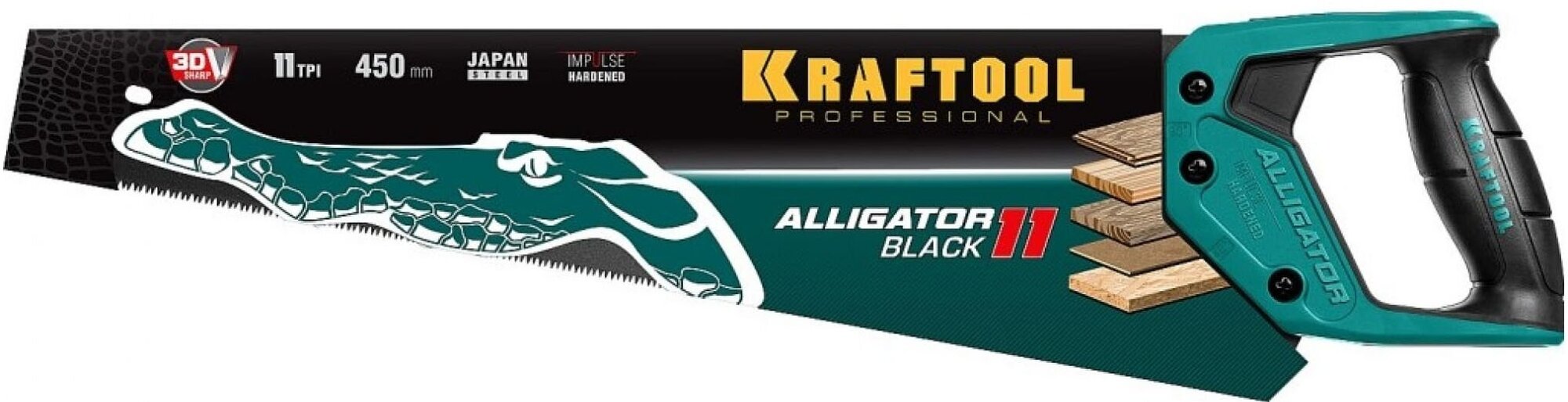 KRAFTOOL Alligator Black 11 450 мм, Ножовка для точного реза (15205-45) - фотография № 8