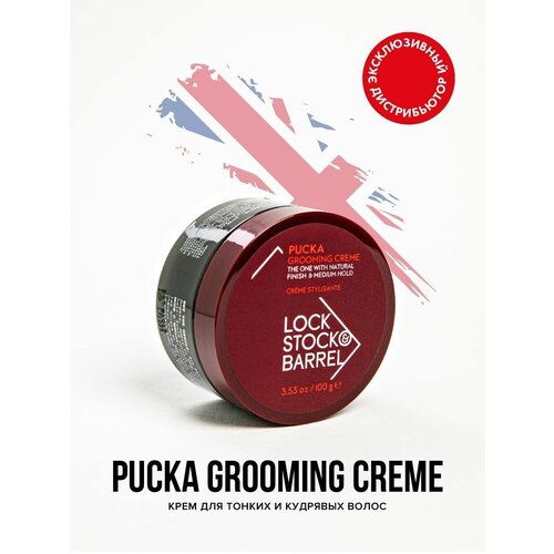 reuzel крем grooming cream слабая фиксация 100 мл 100 г Lock Stock & Barrel Крем Pucka Grooming Creme, средняя фиксация, 100 мл, 100 г