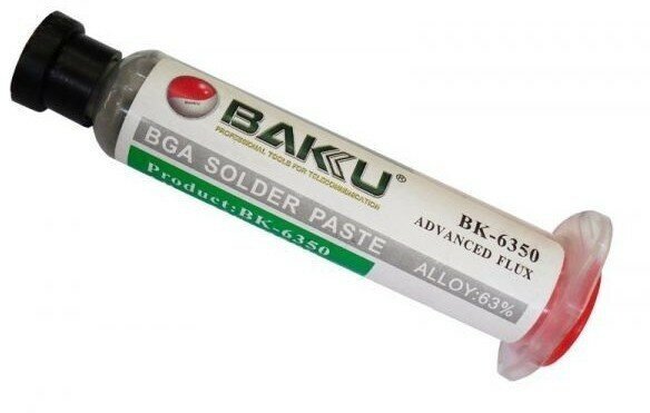 Паста паяльная Baku BK-6350, 50 гр, шприц