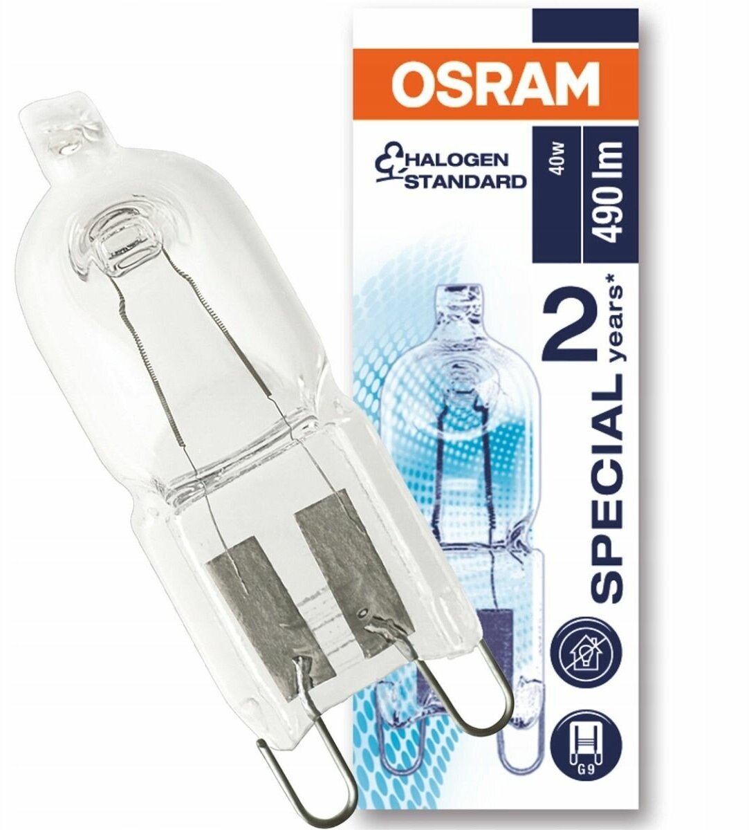 Лампа галогенная Osram 66740 OVEN HALOPIN 40W 230V G9 300С для духовых шкафов