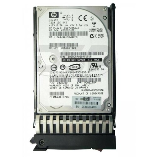 Жесткий диск HP 0B22389 72Gb SAS 25 HDD 764000₽