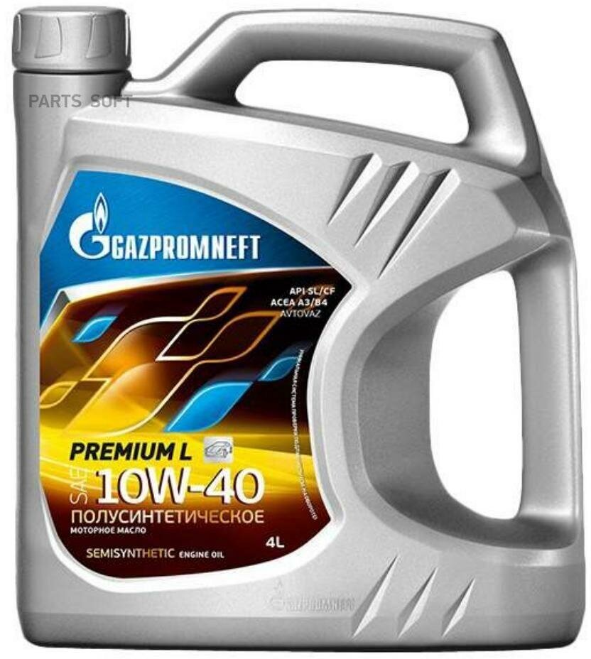 GAZPROMNEFT 2389900125 Масо моторное поусинтетическое Premium L 10W-40, 4 .