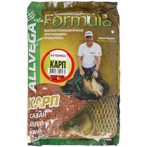 Прикормка ALLVEGA Formula Carp Strawberry карп клубника 900г