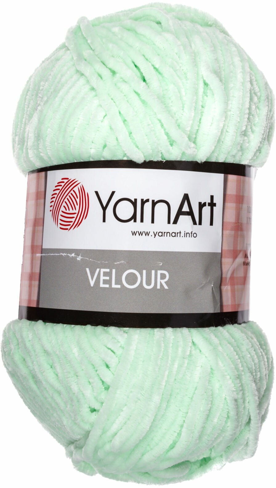 Пряжа YarnArt Velour мята (845), 100%микрополиэстер, 170м, 100г, 1шт