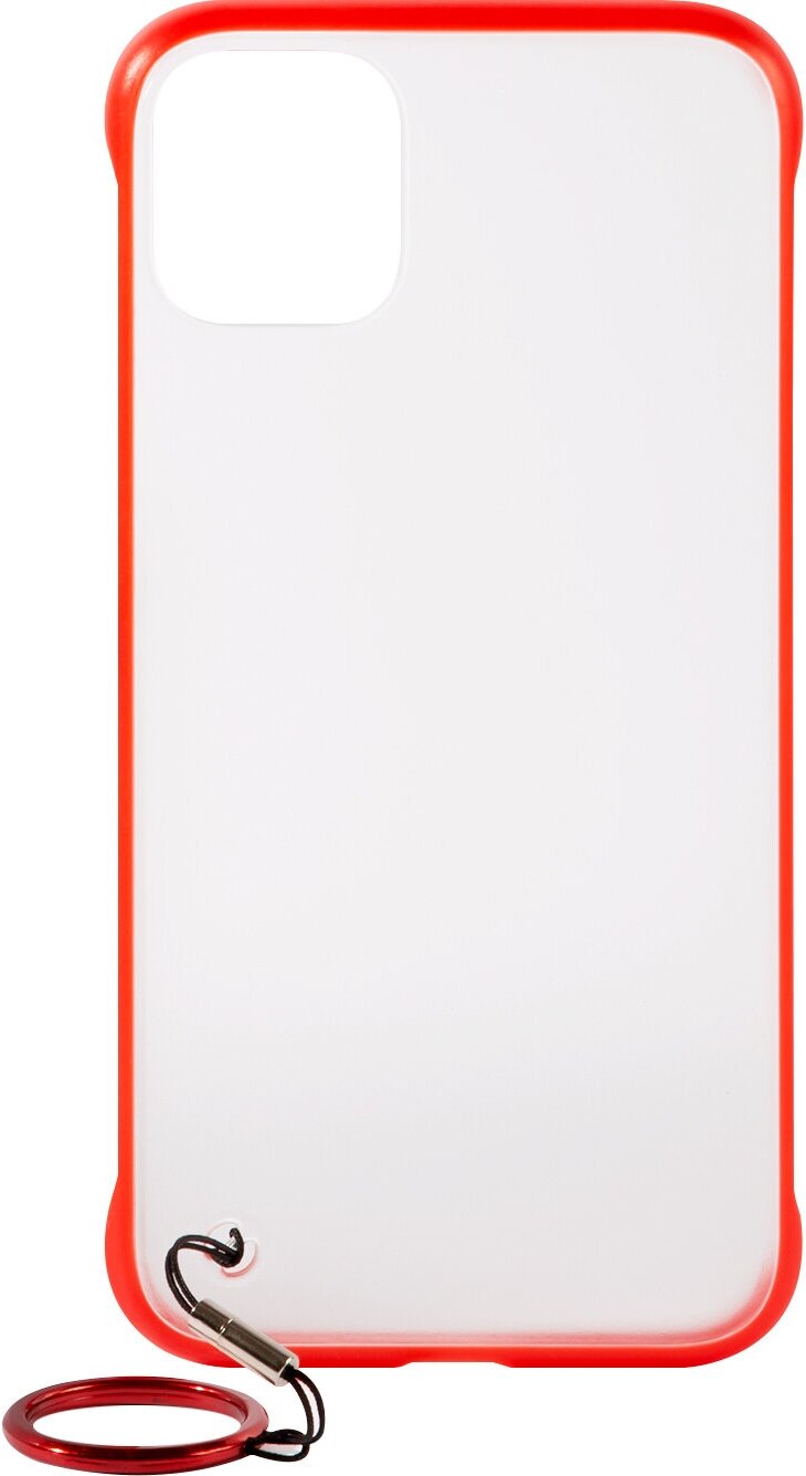 Чехол защитный Red Line Oslo для iPhone 11 (6.1") (красный) с кольцом УТ000018437 - фото №1