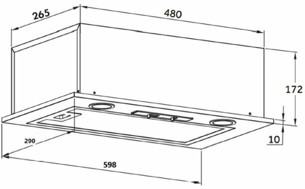 Встраиваемая вытяжка HOMSAIR Camelia Power 60