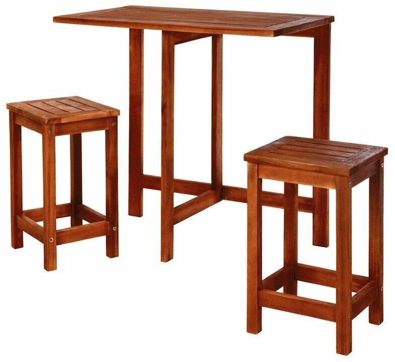 Комплект мебели для балкона реден (стол и 2 табурета), дерево, Koopman International VT2200360