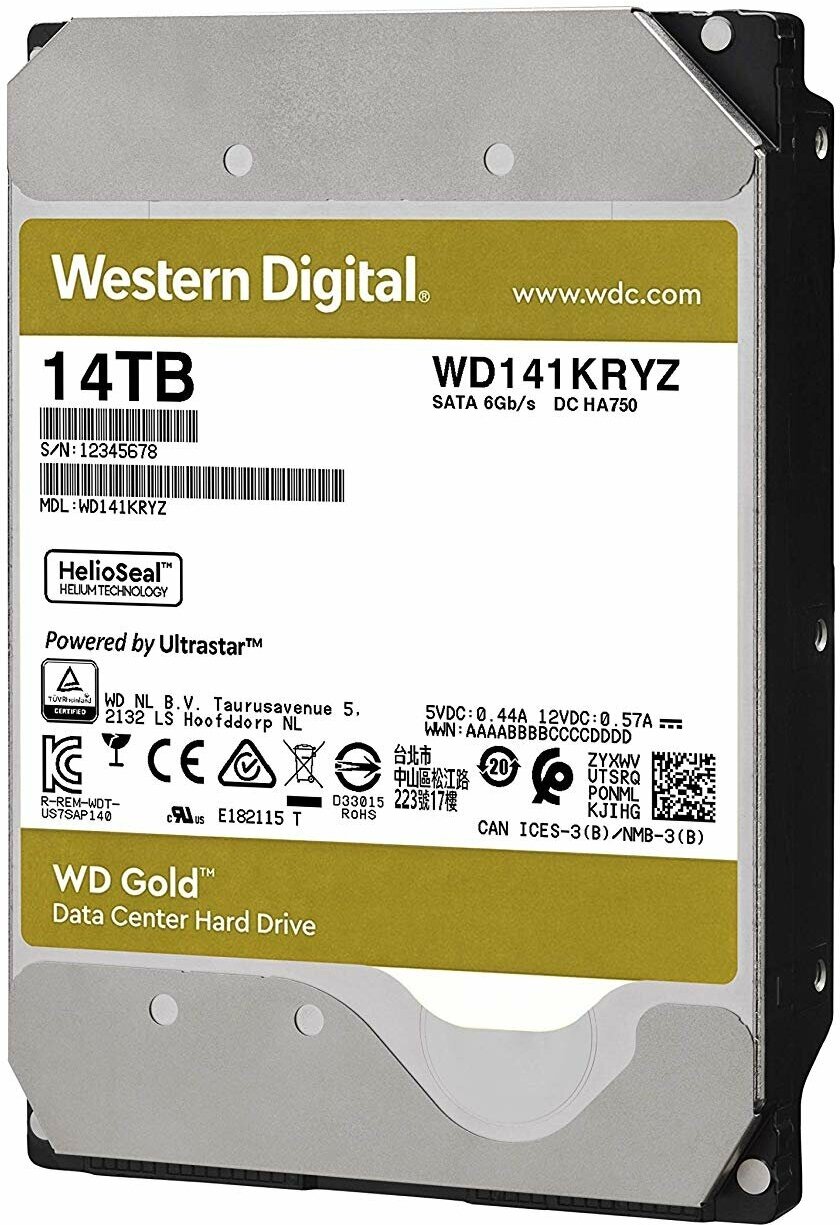 Жесткий диск WD Gold , 14Тб, HDD, SATA III, 3.5" - фото №11