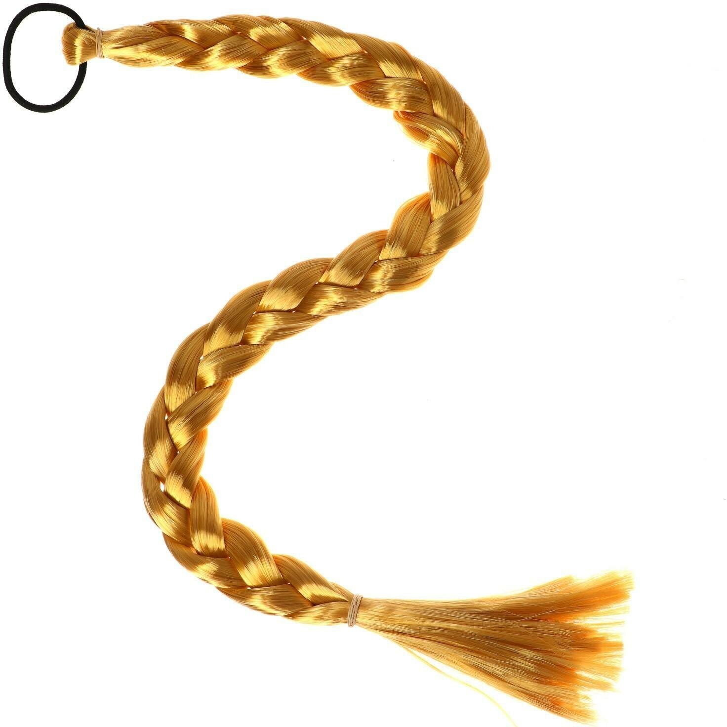 Коса на резинке, 66 см, цвет золотистый блонд