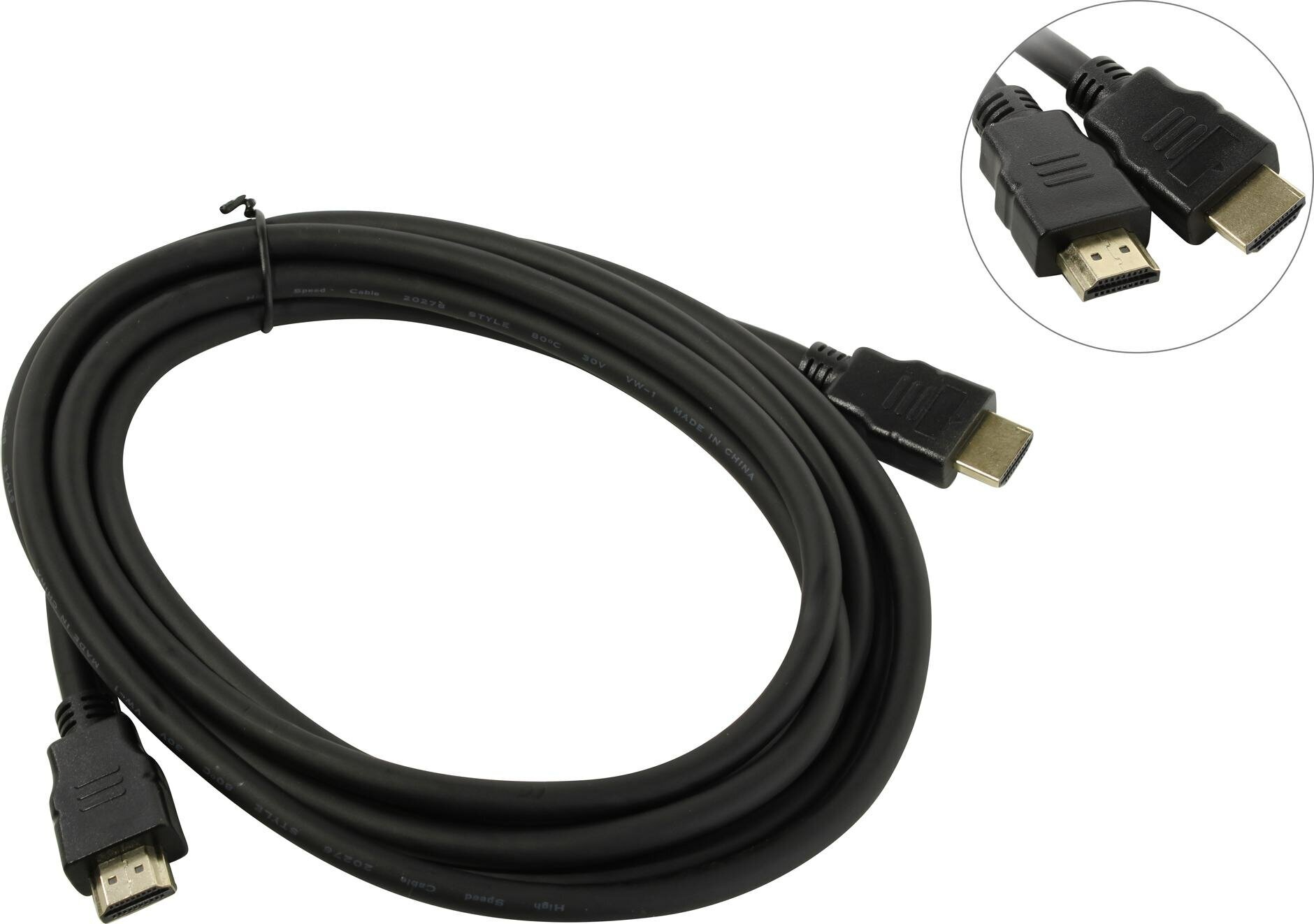 Кабель HDMI Exegate EX287731RUS 19M/19M, v2.0, 3м, 4K UHD, Ethernet, позолоченные контакты - фото №7