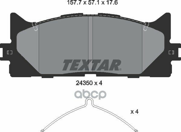 Колодки Тормозные Передние Toyota Camry 06-> Textar арт. 2435001