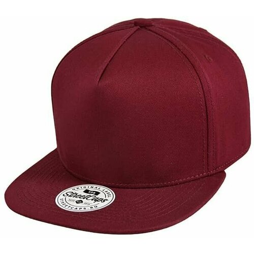 регулируемая бейсболка snapback для гольфа из натуральной кожи наппа простая бейсболка infinity leather белый Бейсболка Street caps, размер 56/60, красный