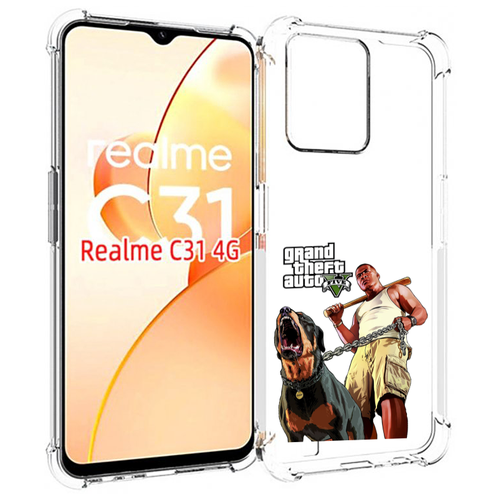 Чехол MyPads GTA грозная собака для OPPO Realme C31 задняя-панель-накладка-бампер