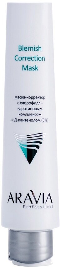 Маска-корректор ARAVIA PROFESSIONAL против несовершенств с хлорофилл-каротиновым комплексом и Д-пантенолом (3%) Blemish Correction Mask, 100 мл