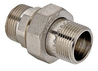 Соединитель с накидной гайкой (американка) прямой Valtec MM 1/2" (10/120) VTr.728. N.0004