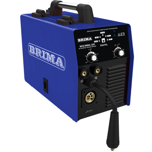 Сварочный полуатомат BRIMA MIG/MMA-200 DIGITAL 220В metal welding gas meter argon co2 gas pressure flow meter regulator mig weld welding gauge 0 25 mpa argon regulator