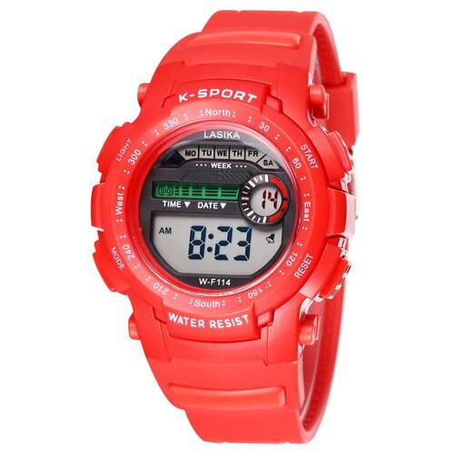 Электронные спортивные наручные часы Lasika с секундомером, подсветкой, защитой от влаги и ударов