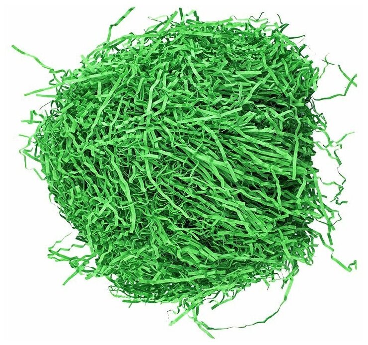 фото Наполнитель из бумаги ярко-зеленый 50 г.