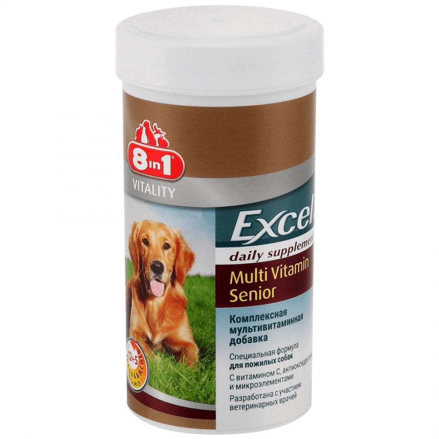 Витамины для собак в возрасте 8in1 Excel Мультивитамины, 80таб - фото №11