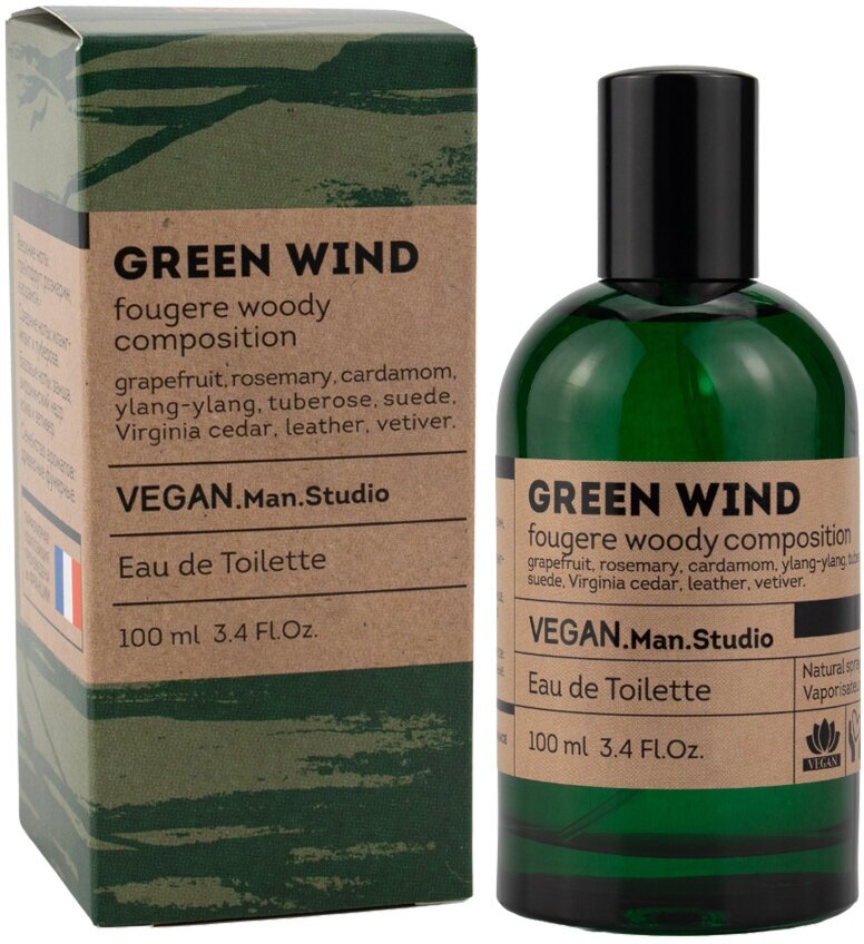 Туалетная вода мужская Vegan Man Studio Green Wind (Веган Мэн Студио Грин Винд) 100мл