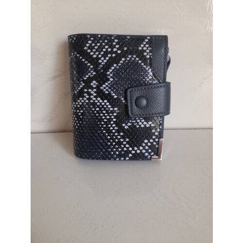 фото Кошелек , фактура под рептилию, синий без бренда