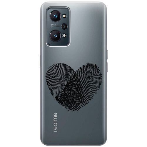 Силиконовый чехол с принтом Lovely Fingerprints для Realme GT Neo 2 / Рилми ГТ Нео 2 матовый soft touch силиконовый чехол на realme gt neo 2 рилми гт нео 2 с 3d принтом ladder into space черный