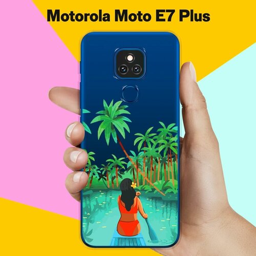 Силиконовый чехол на Motorola Moto E7 Plus Пейзаж / для Моторола Мото Е7 Плюс силиконовый чехол на motorola moto e7 plus астронавт 40 для моторола мото е7 плюс