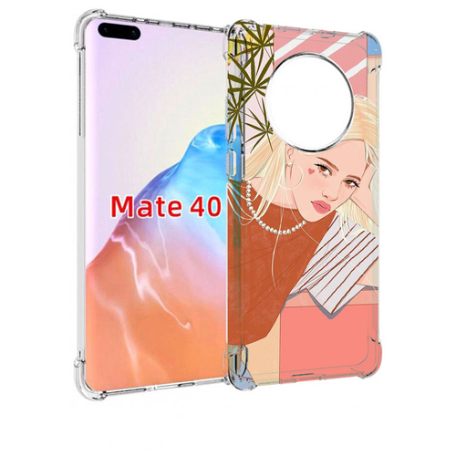 Чехол MyPads летняя-девочка женский для Huawei Mate 40 / Mate 40E задняя-панель-накладка-бампер