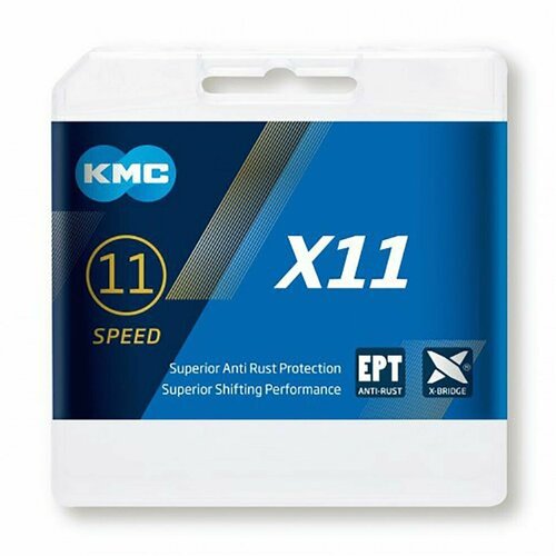 Велосипедная цепь оригинал KMC X11 11 ск 118 звеньев серебристая цепь kmc x 11 93 11ск 114зв без упак