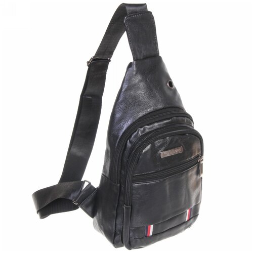 фото Сумка мужская "рower сity" цвет черный два отделения и карман 29*17*5,5см ультрамарин