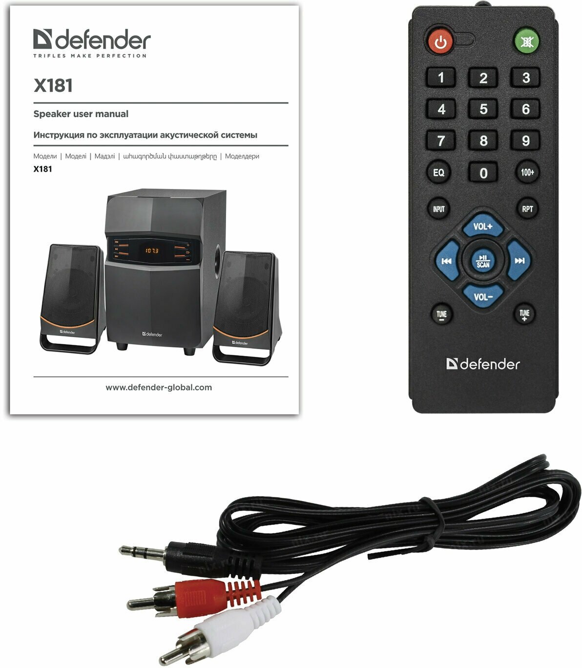 Колонки DEFENDER X181 2.1 ,18Вт, BT/FM/MP3/SD/USB/LED/RC - фото №10