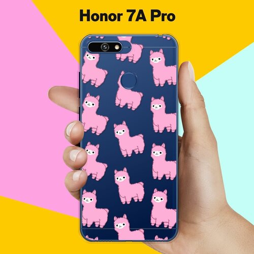 Силиконовый чехол Ламы на Honor 7A Pro