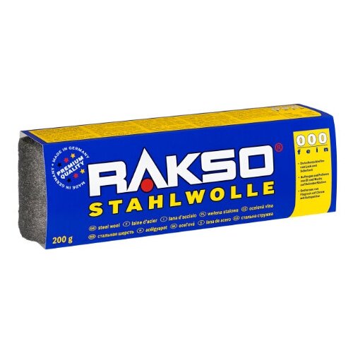 zl набор для чистки патина глубокая медь стальная вата Вата стальная RAKSO Steel Wool жесткость 000 вес 200 гр.