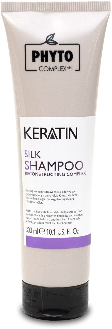 Натуральный турецкий шампунь Phytocomplex "Ahl Keratin Silk Shampoo" с кератином и протеинами шелка