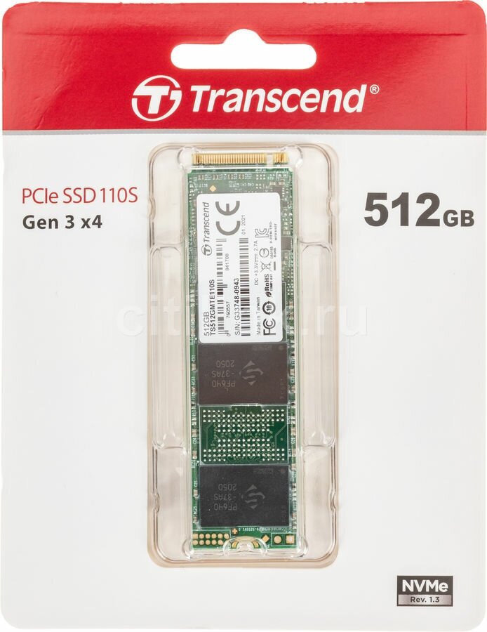 SSD накопитель Transcend 512ГБ, M.2 2280, PCIe 3.0 x4, NVMe, M.2 - фото №7