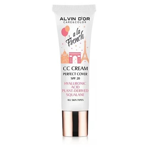 Alvin D'or СС крем a la French Perfect Color, SPF 20, 25 мл, оттенок: 03 Tan, 1 шт. набор для лица тональный cc крем spf 15 2x20 мл 2 шт