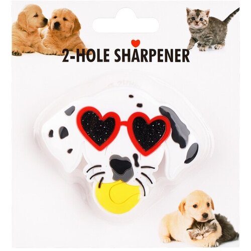 Точилка OfficeSpace Кот и пес пластиковая 2 отверстия блистер SHR_53500 297₽