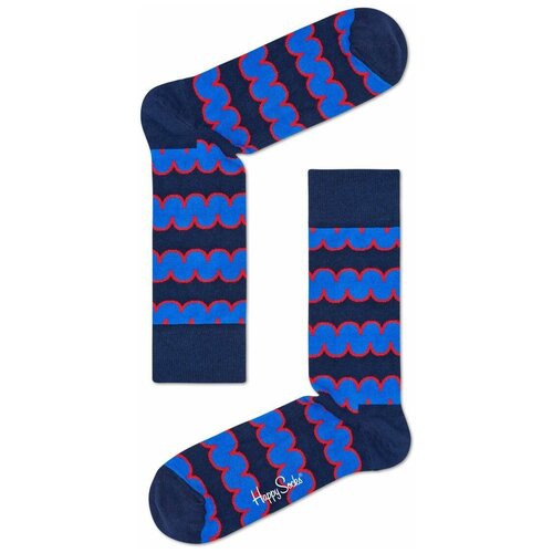 Носки унисекс Dressed Square Crew Sock с цветными волнами 25, синий