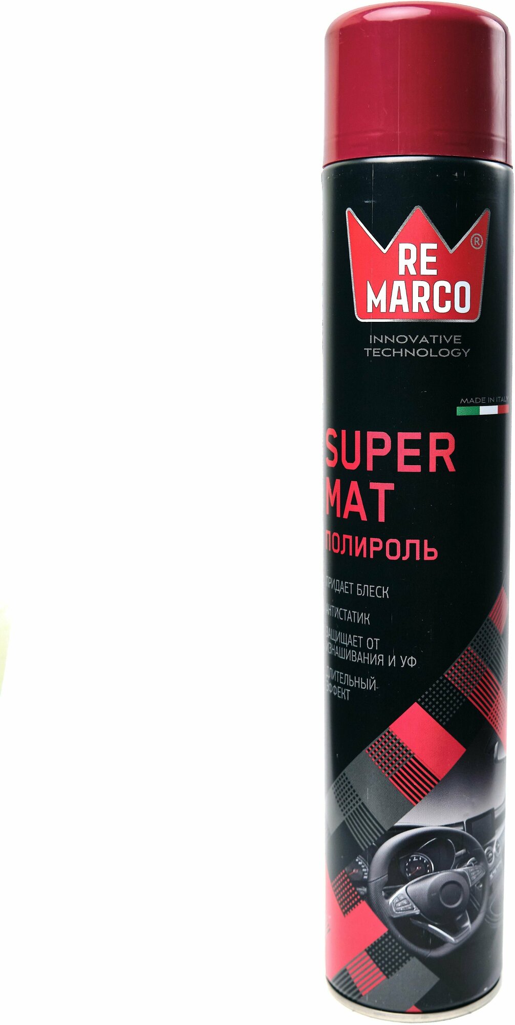 RE MARCO Полироль пластика матовый SUPER MAT "Tutti Frutti" 750 мл (аэр.) RM-821