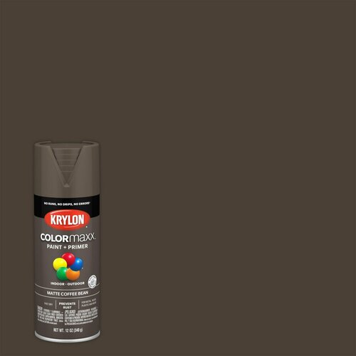 Краска универсальная KRYLON COLORMAXX Matte Coffee Bean ( кофейный матовый)