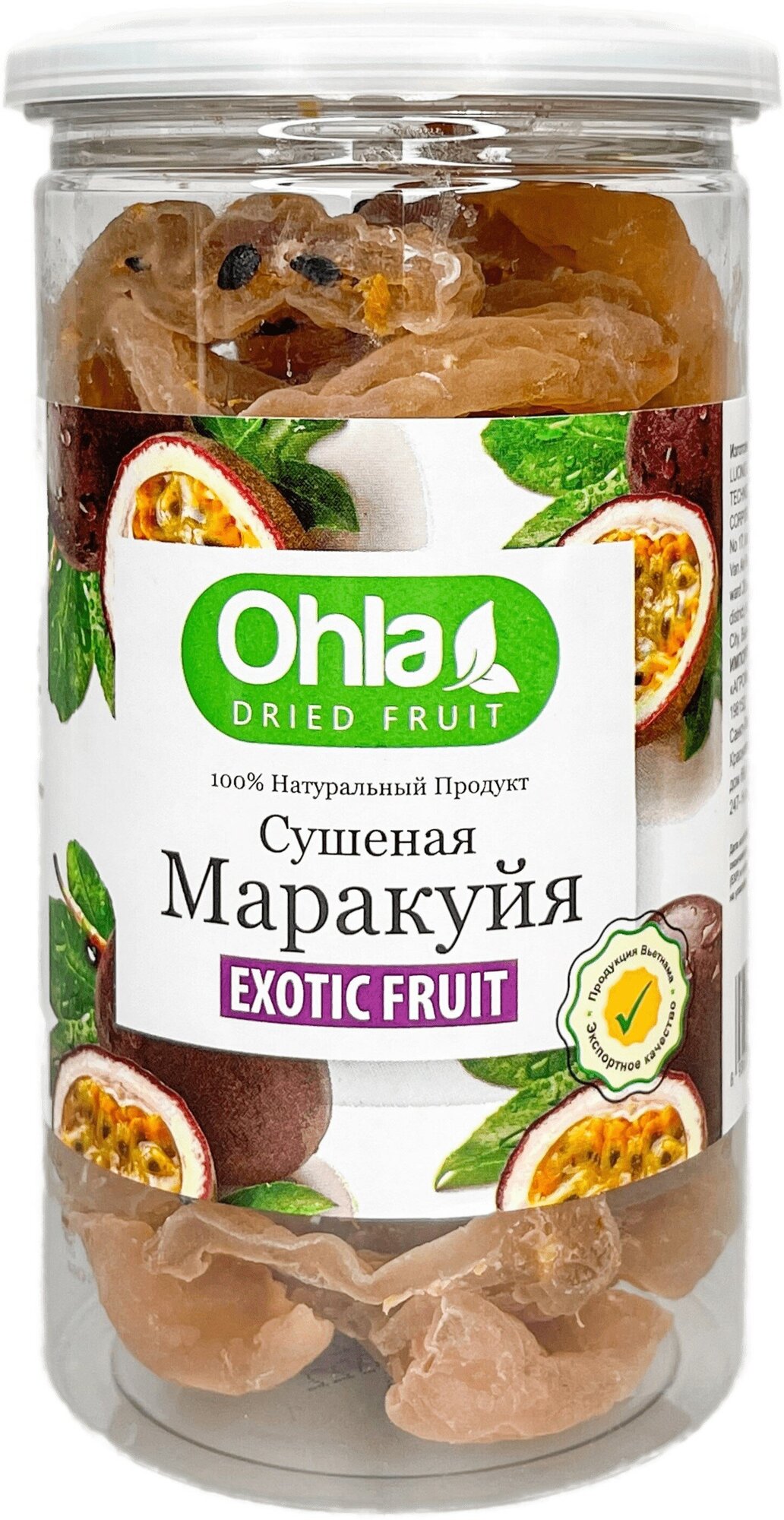 Маракуйя сушеная OHLA, сухофрукты ломтиками, 400 гр, Вьетнам