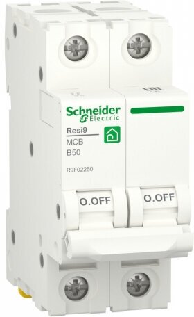 Schneider Electric RESI9 Автоматический выключатель (АВ) B 50А 2P 6000A