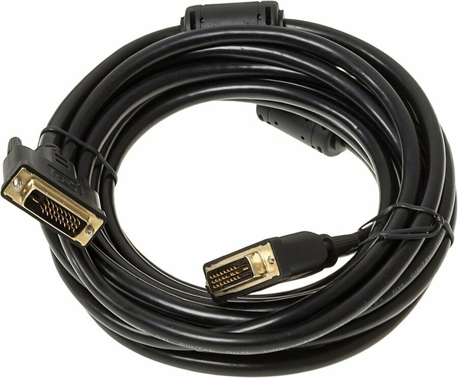 Кабель DVI-DVI 5.0м Dual Link VCOM Telecom 2 фильтра VDV6300-5M - фото №5