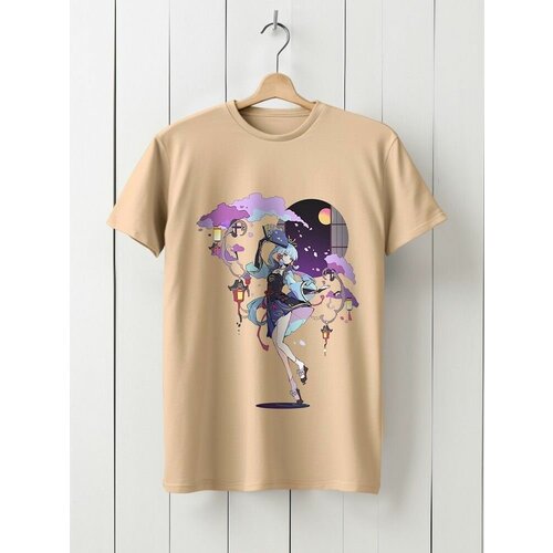 фото Футболка твоя футболка!, размер xxl, бежевый