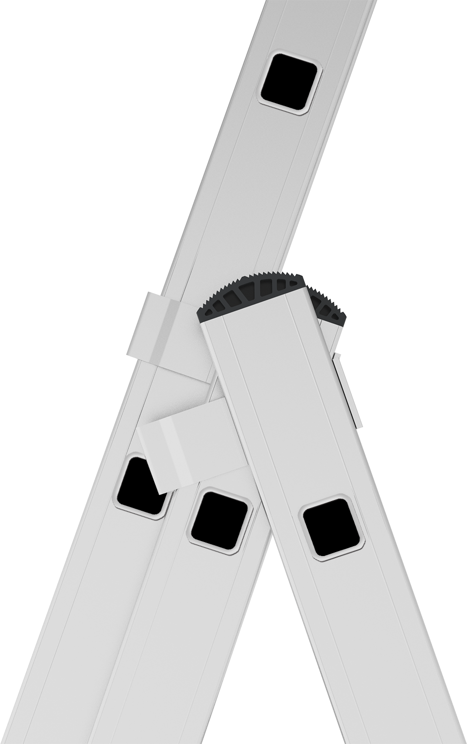Лестница алюминиевая NV2230, 3х9 ступеней Новая высота 2230309 - фотография № 2